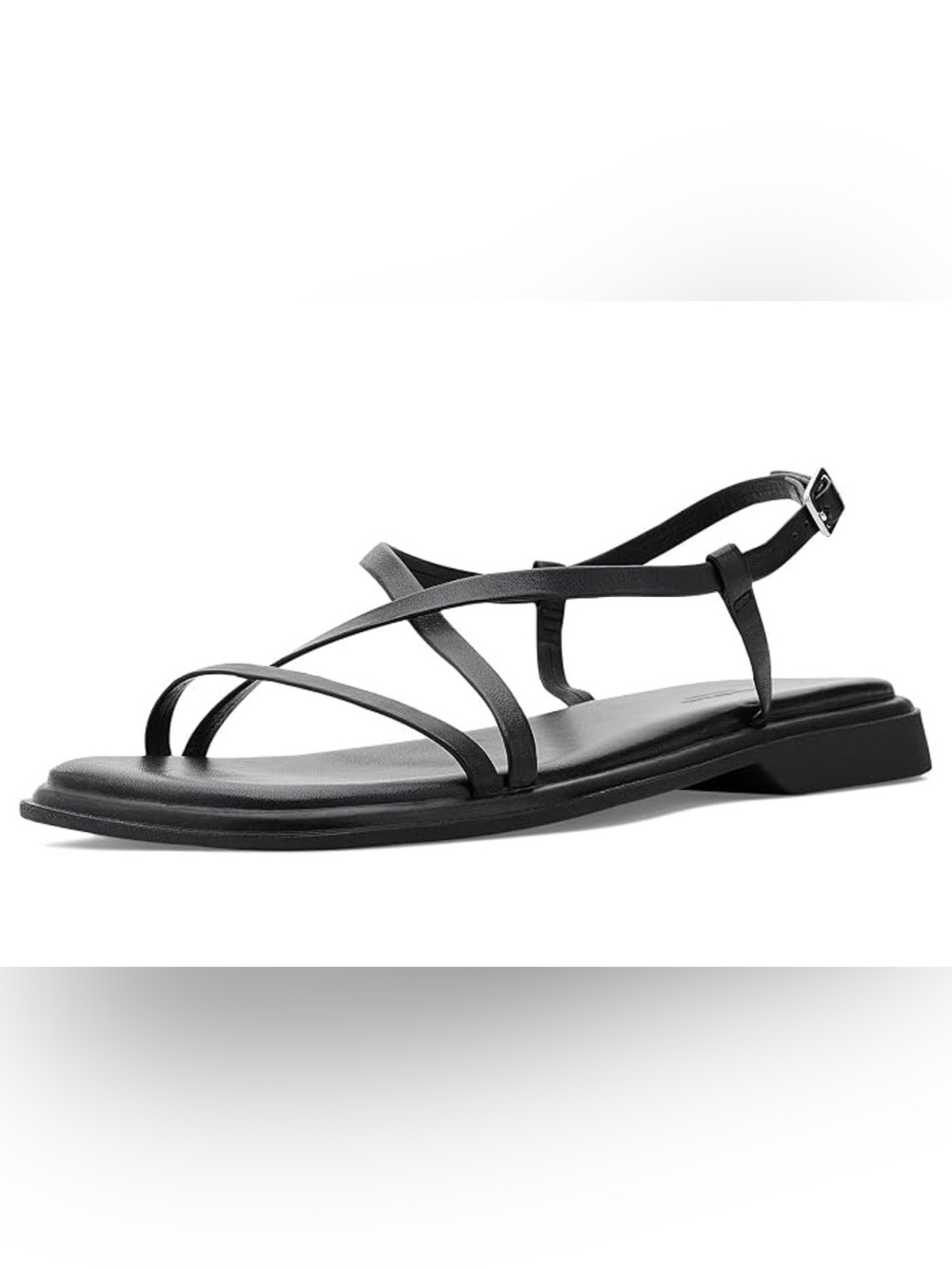 Universal Thread Black Strappy Flat Sandals